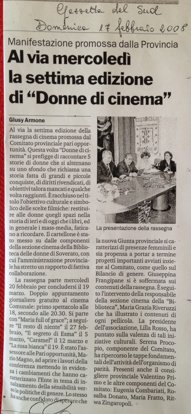  stampa presentazione rassegna